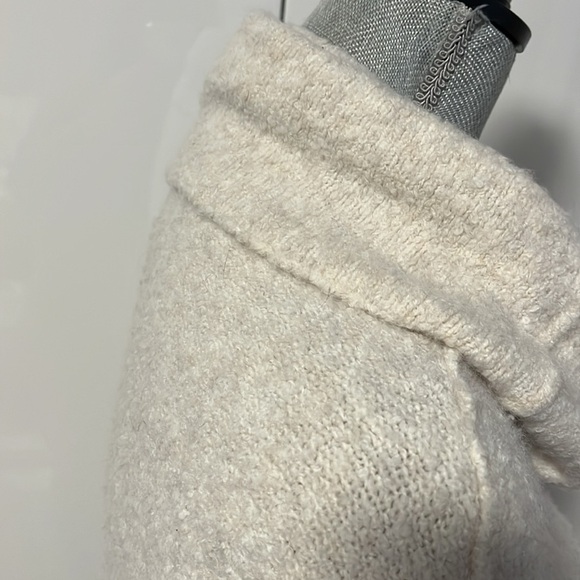 FREE PEOPLE Boucle Alpaca Wool Blend Sweater Cowl Neck, Size L - Picture 6 of 9